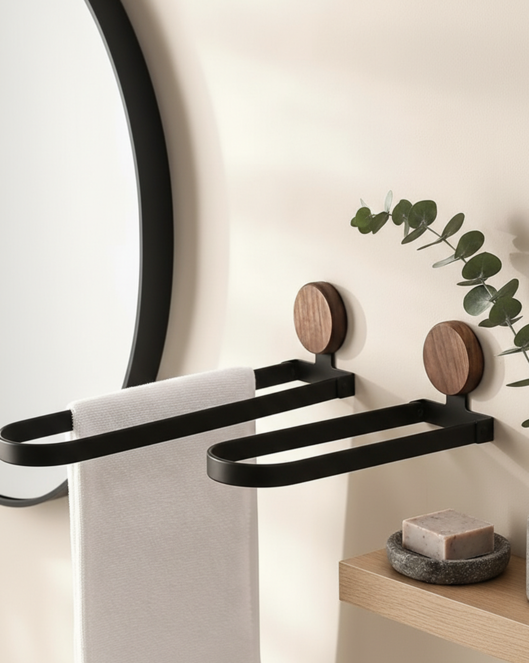 Stainless Steel Towel Rack – Wall-Mounted, Folding Design