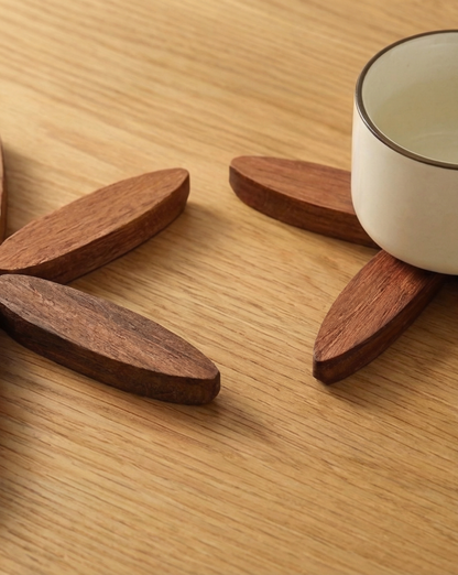 Solid Wood Coaster Set - Pine