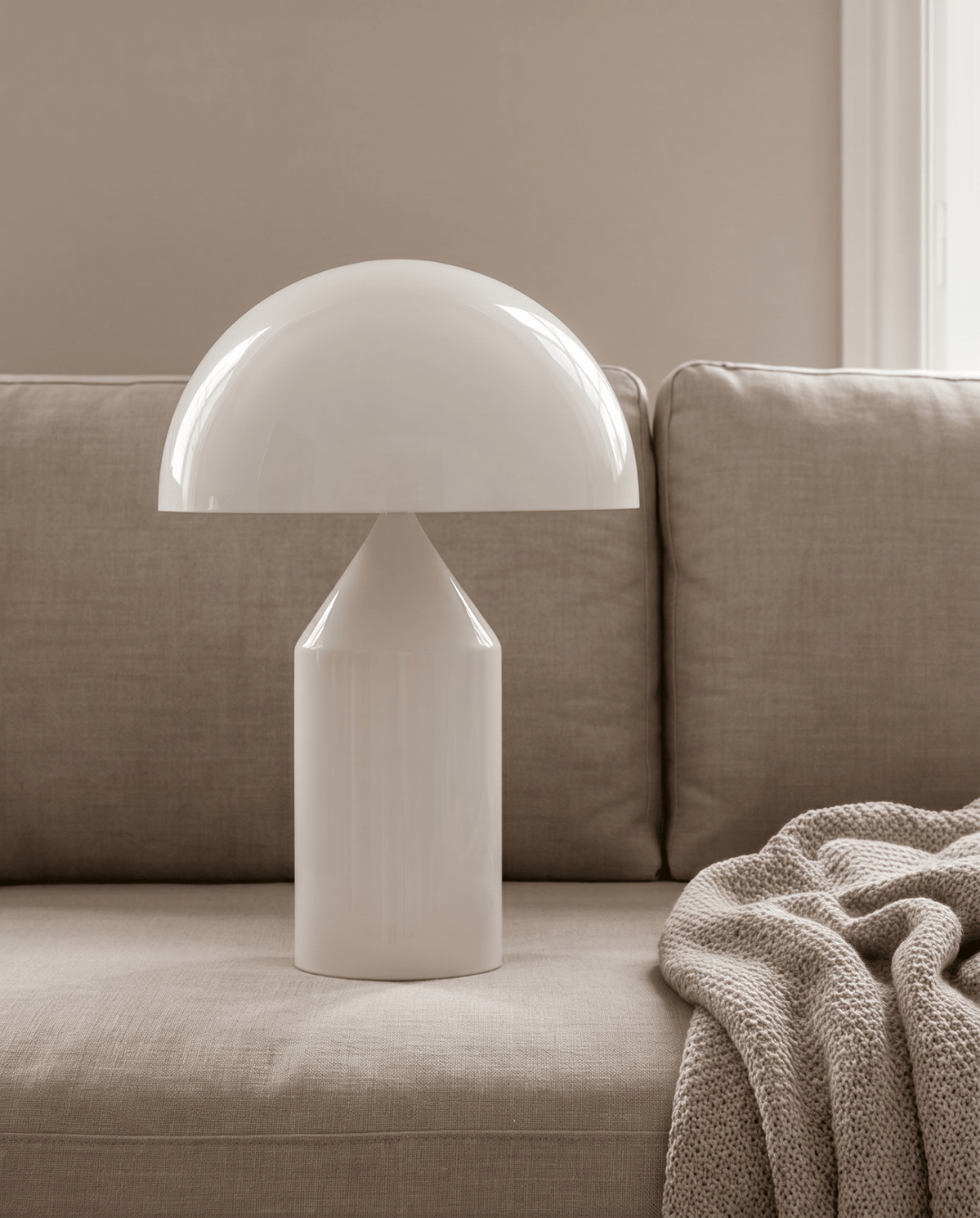 Lune Mushroom-Shaped Aluminum Table Lamp | Mushroom Lamp White