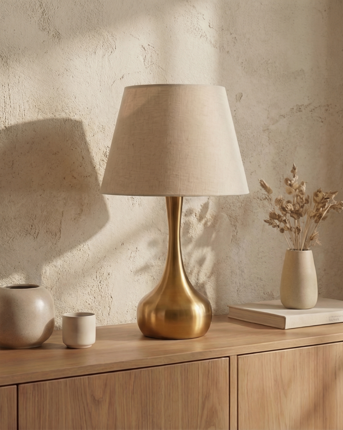 42 cm Modern Gold Table Lamp – Elegant Metal Base
