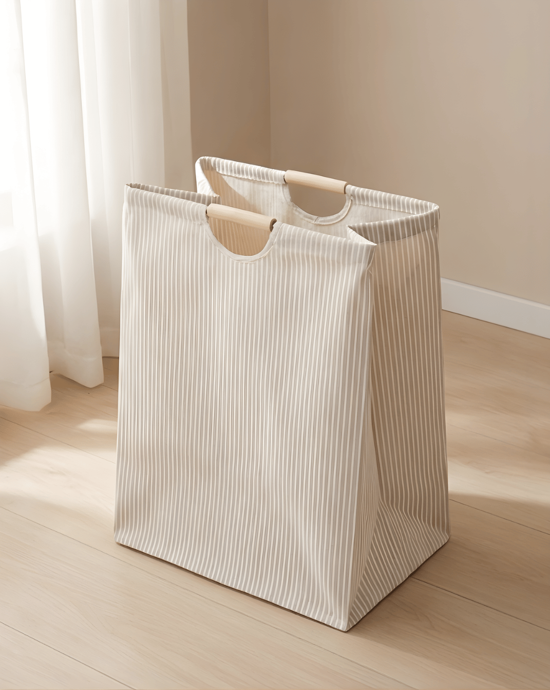 XL Laundry Basket with Handles – Freestanding Fabric Storage Bag for Bathroom and Bedroom