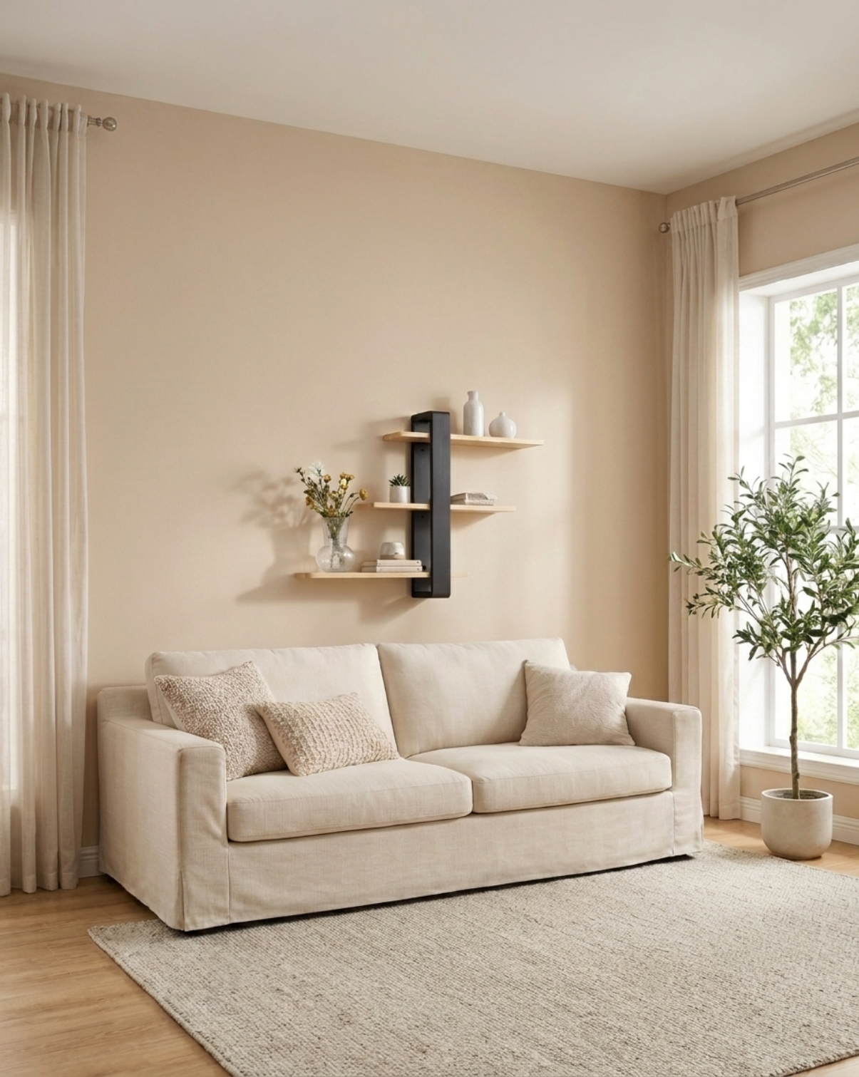 Wall Shelf Wood – Organic Design | Bamboo Wall Shelf Minimalist
