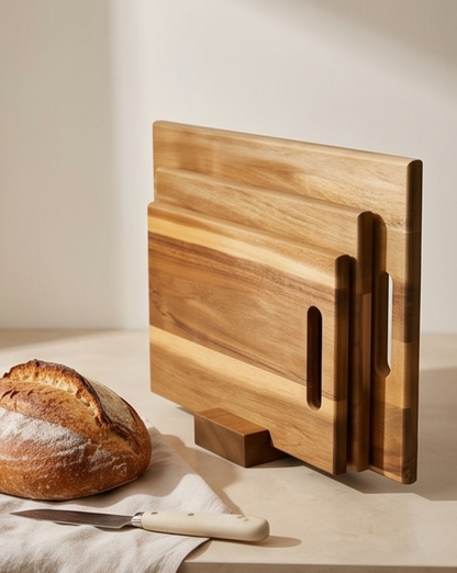 Wooden Cutting Board in Acacia Wood, Set of 3