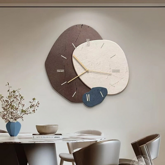 LED Wall Clock in Natural Wood, Modern Design with Soft Ambient Lighting