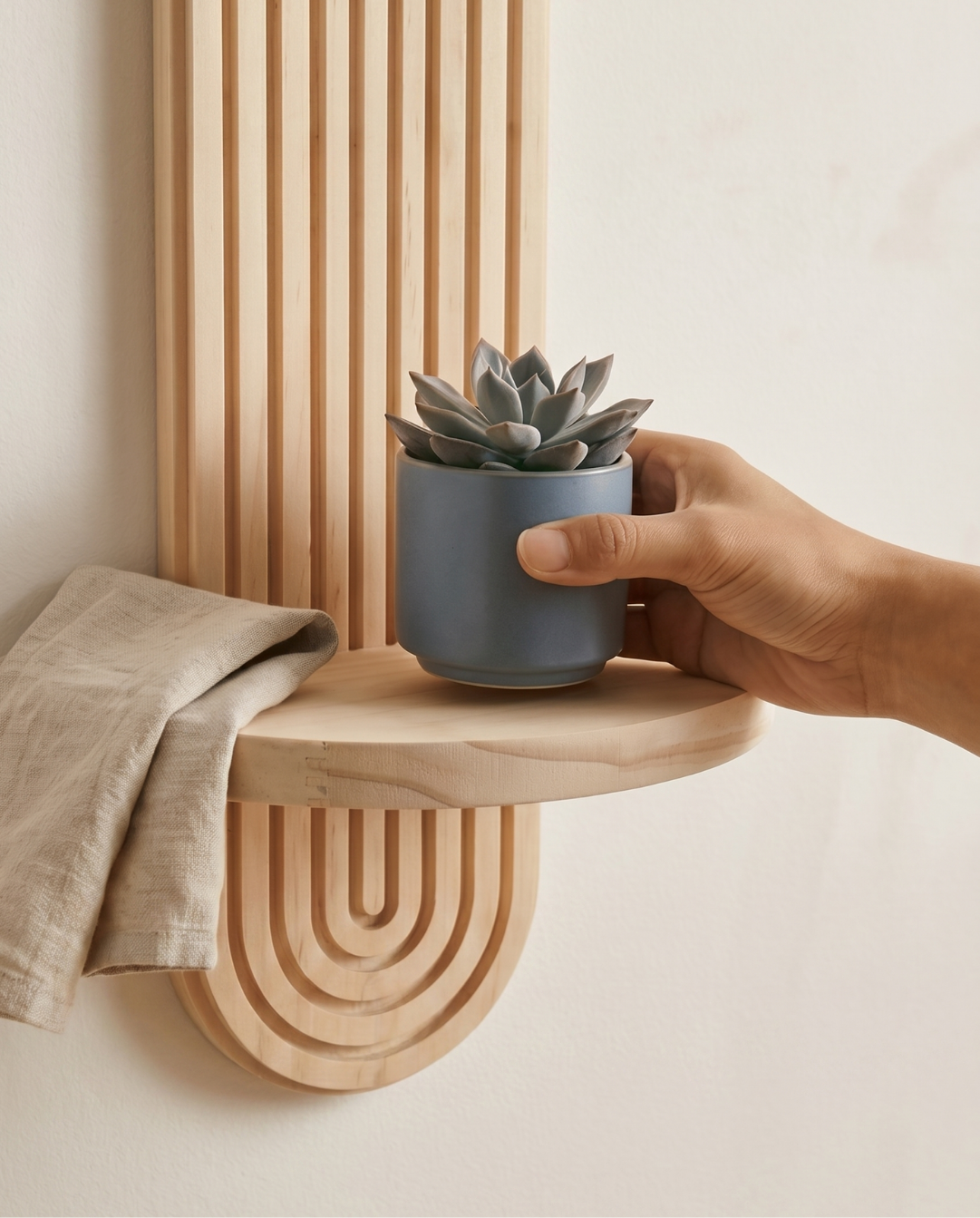 Cove Floating Wall Shelf Set of 2 Boho Style, 30 cm