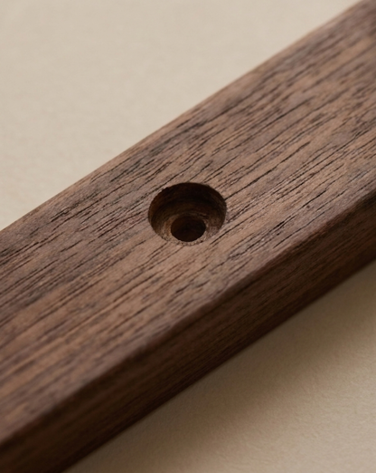 Wooden Coat Rack with Metal Hooks – Wall-Mounted | Coat Hooks - 3 Hooks