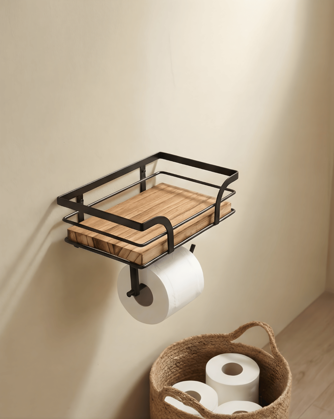 Wall Toilet Paper Holder – Toilet Paper Holder with Storage