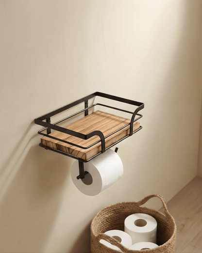 Wall Toilet Paper Holder – Toilet Paper Holder with Storage