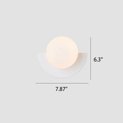 Spherical Glass Wall Sconce, Colorful Semicircle Design