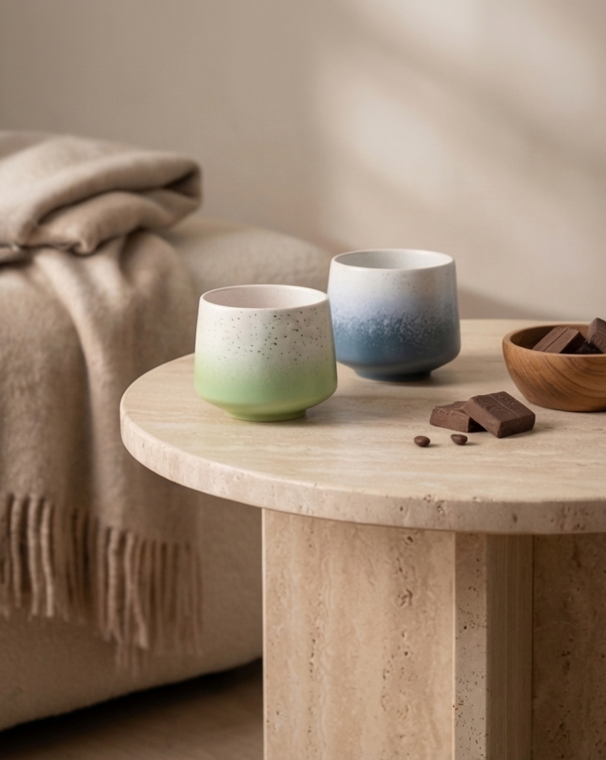 Ceramic Mug 200 mL – Sky Blue Coffee Mug & Tea Mug - Green