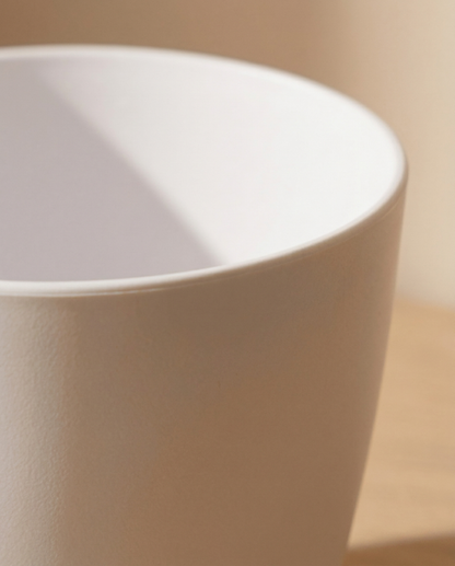 Self-Watering Plant Pot in Plastic, BPA-Free, Set of 5 - White