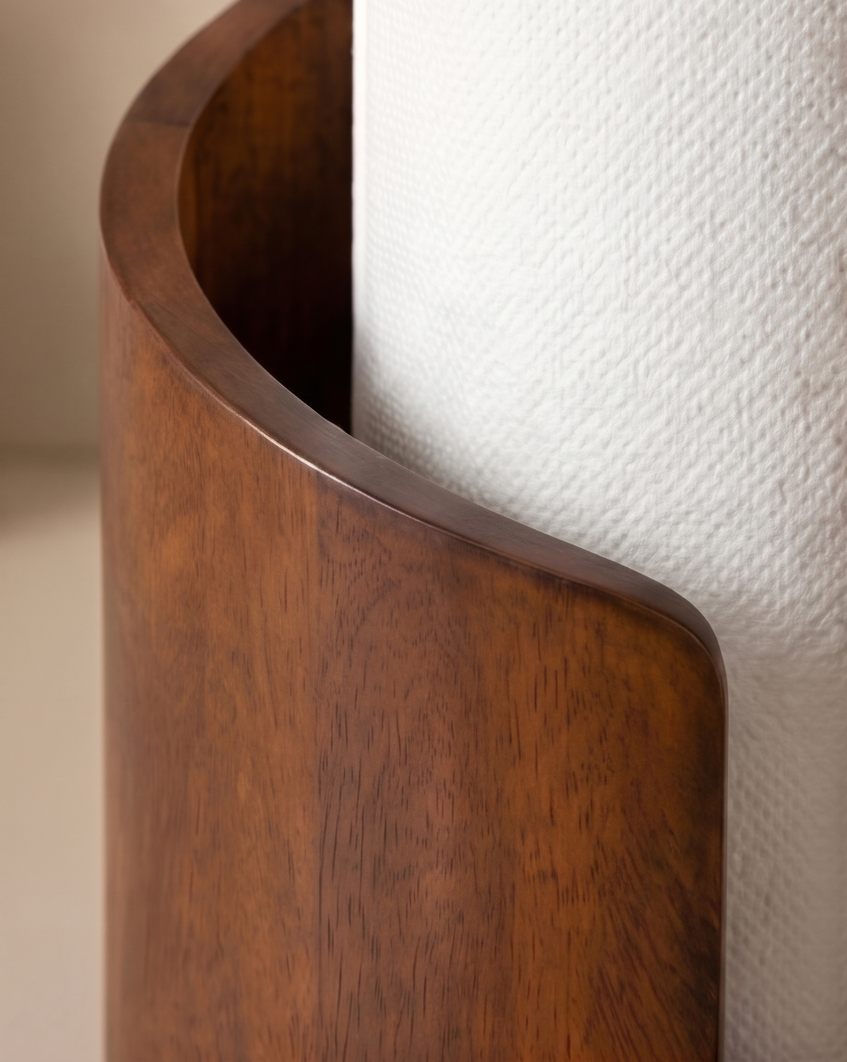 Paper Towel Holder Wood – Solid Wood Design | Standing Paper Towel Holder