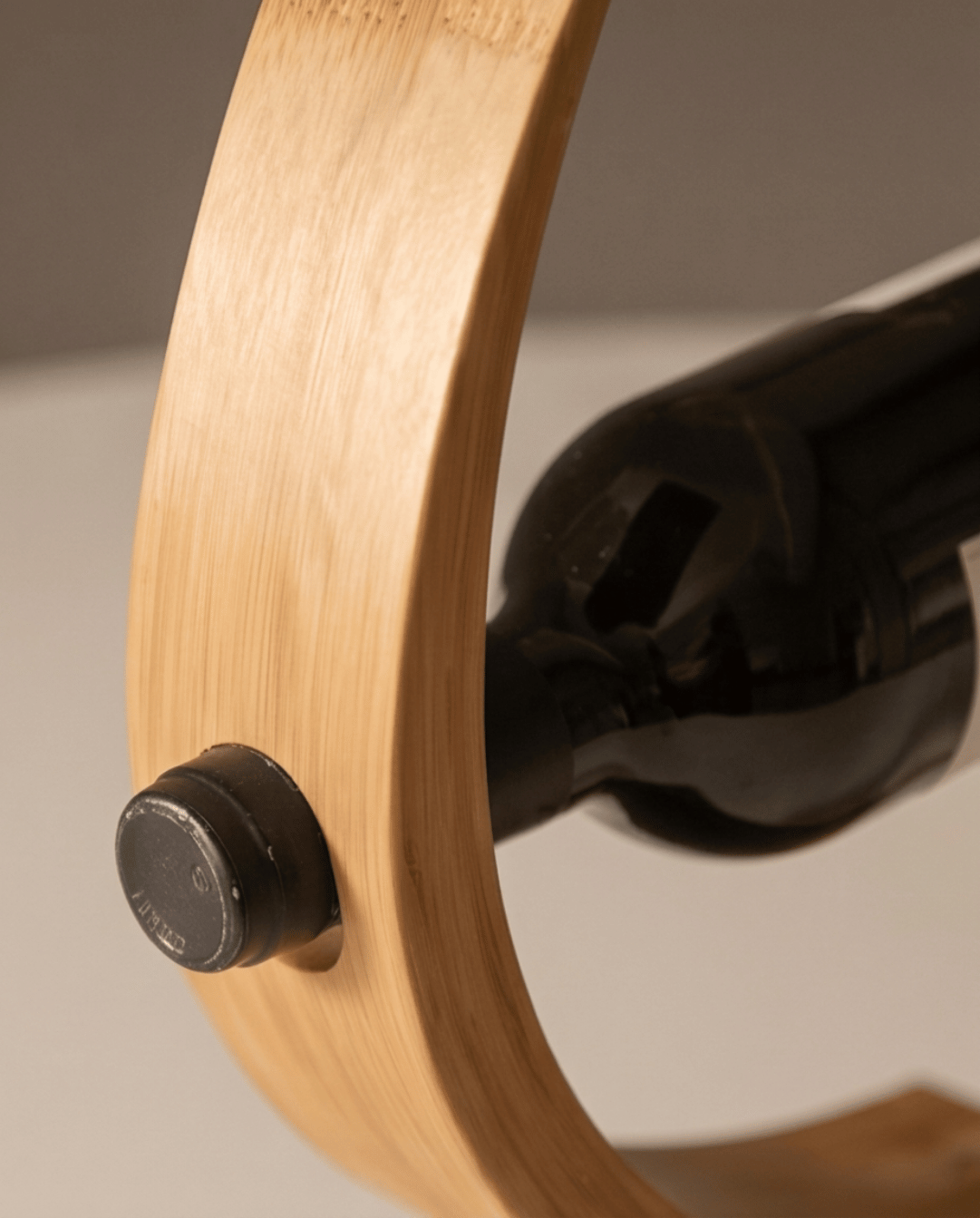 Wine Rack Bamboo | Floating Wine Bottle Holder, 27 cm