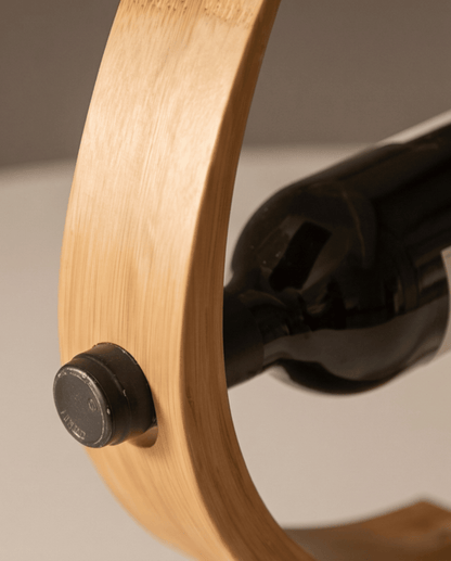 Wine Rack Bamboo | Floating Wine Bottle Holder, 27 cm