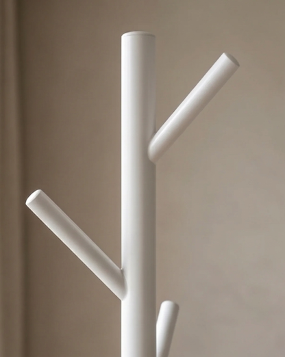 Freestanding Coat Rack Metal Black – Standing Coat Rack with 8 Hooks
