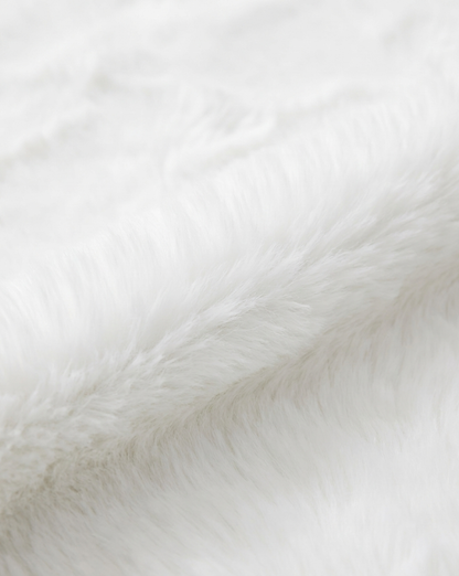 Mist Cloud-Shaped Fluffy Area Rug in Grey Plush Polyester