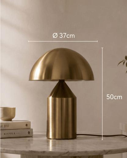 Lune Mushroom-Shaped Aluminum Table Lamp | Mushroom Lamp Gold