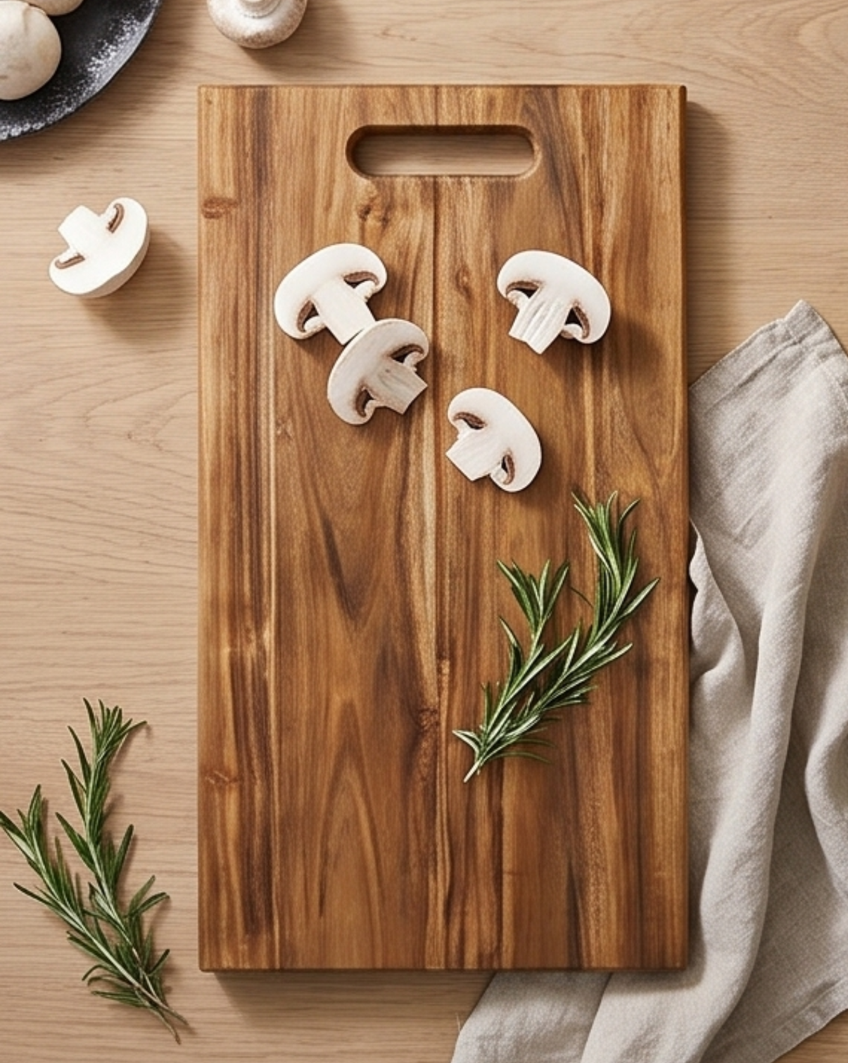 Wooden Cutting Board in Acacia Wood, Set of 3