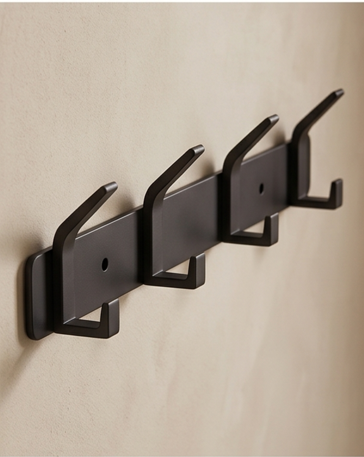 Wall Hooks Aluminum – 3, 4, 5, or 6 Hooks | Bathroom Towel Hooks - 5 Hooks