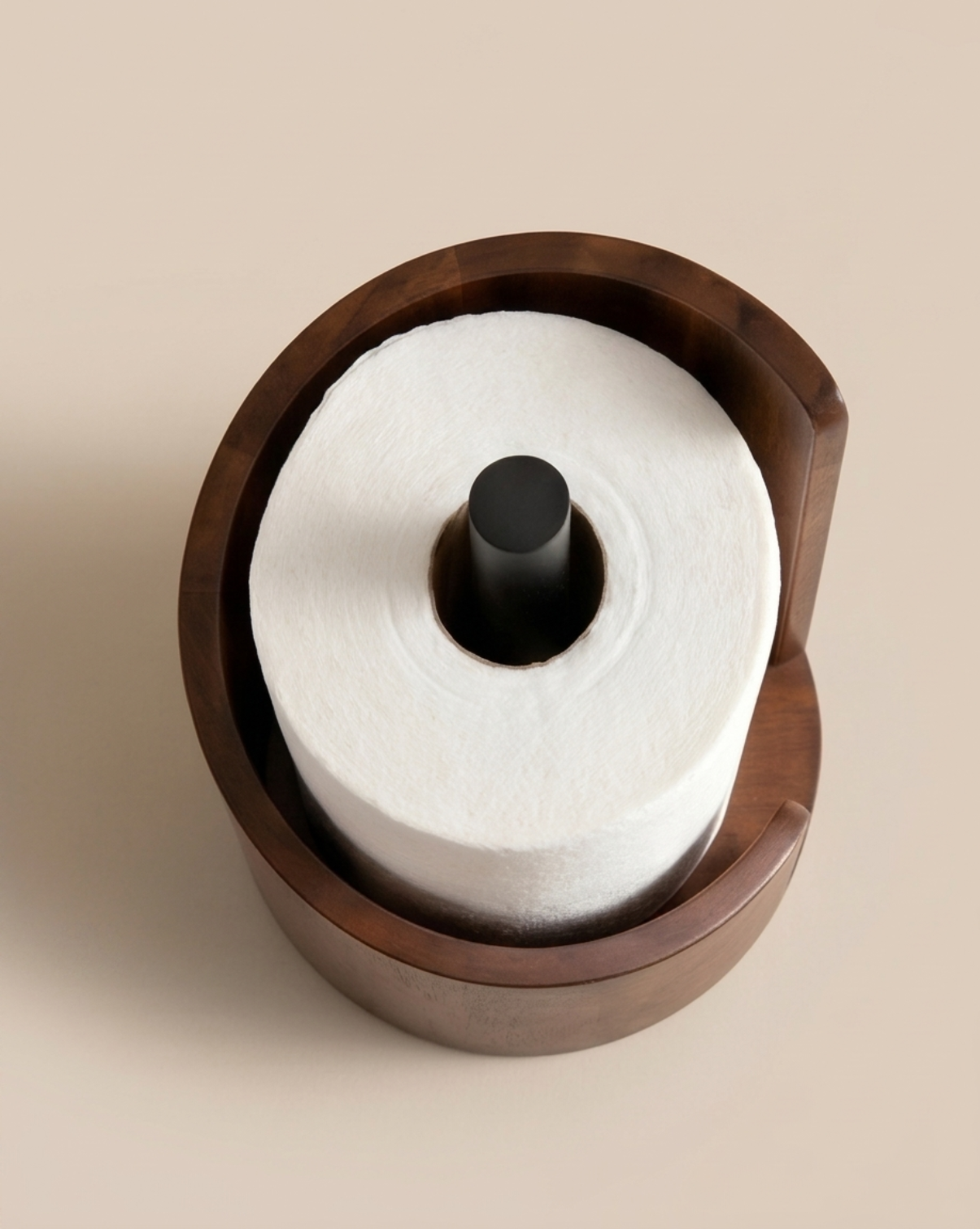 Paper Towel Holder Wood – Solid Wood Design | Standing Paper Towel Holder