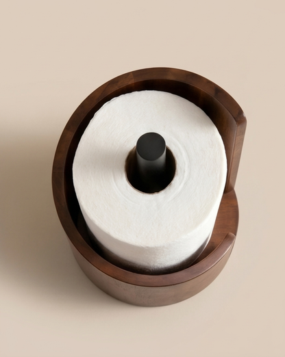 Paper Towel Holder Wood – Solid Wood Design | Standing Paper Towel Holder