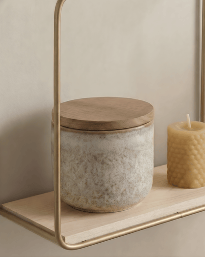 Wall Shelves 3-Piece – Wall Rack of Metal & Wood Veneer