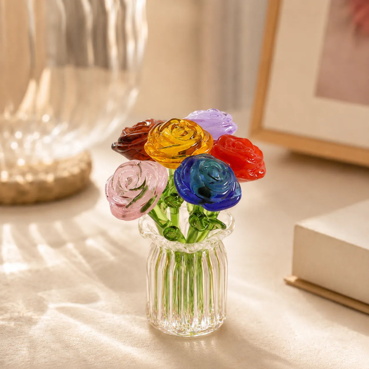 Floria Miniature Glass Flower Set