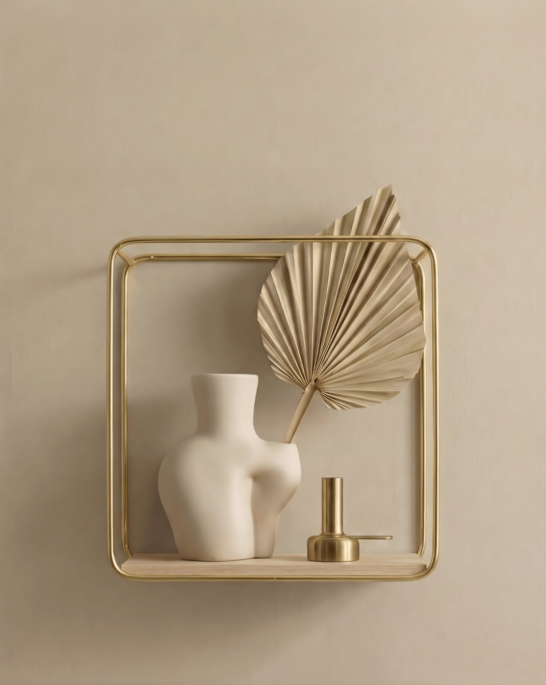Wall Shelves 3-Piece – Wall Rack of Metal & Wood Veneer