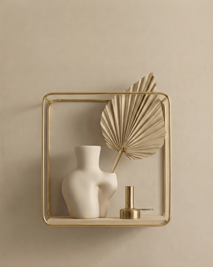 Wall Shelves 3-Piece – Wall Rack of Metal & Wood Veneer