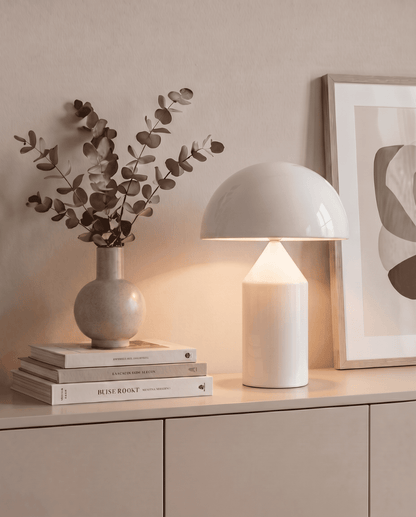 Lune Mushroom-Shaped Aluminum Table Lamp | Mushroom Lamp White
