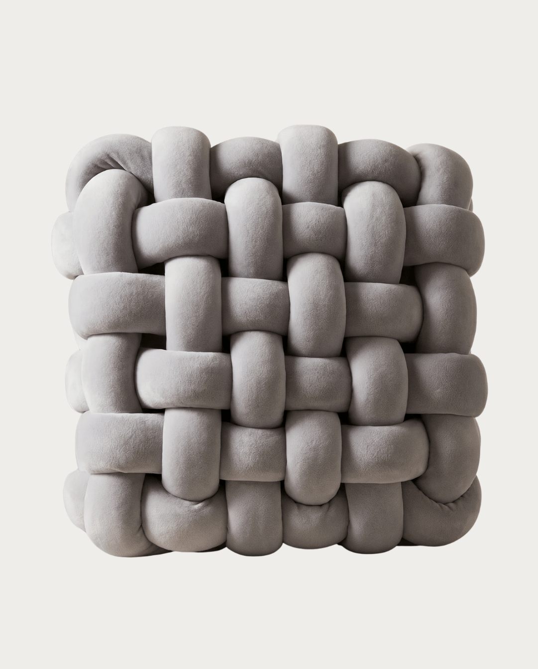 Knot Pillow Soft Geometric Design Decorative Cushion Plush, 30 x 30 cm - Yellow