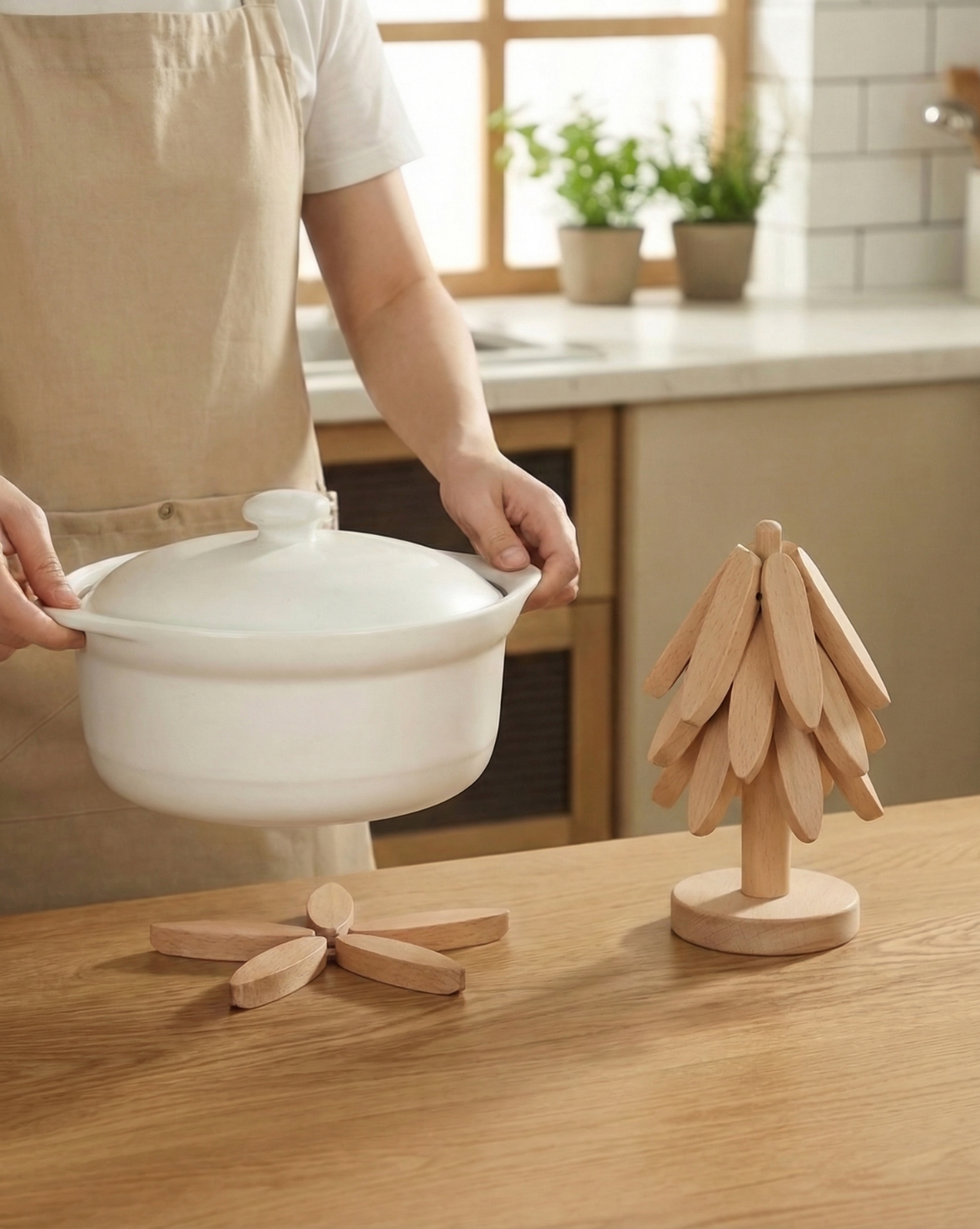 Solid Wood Coaster Set