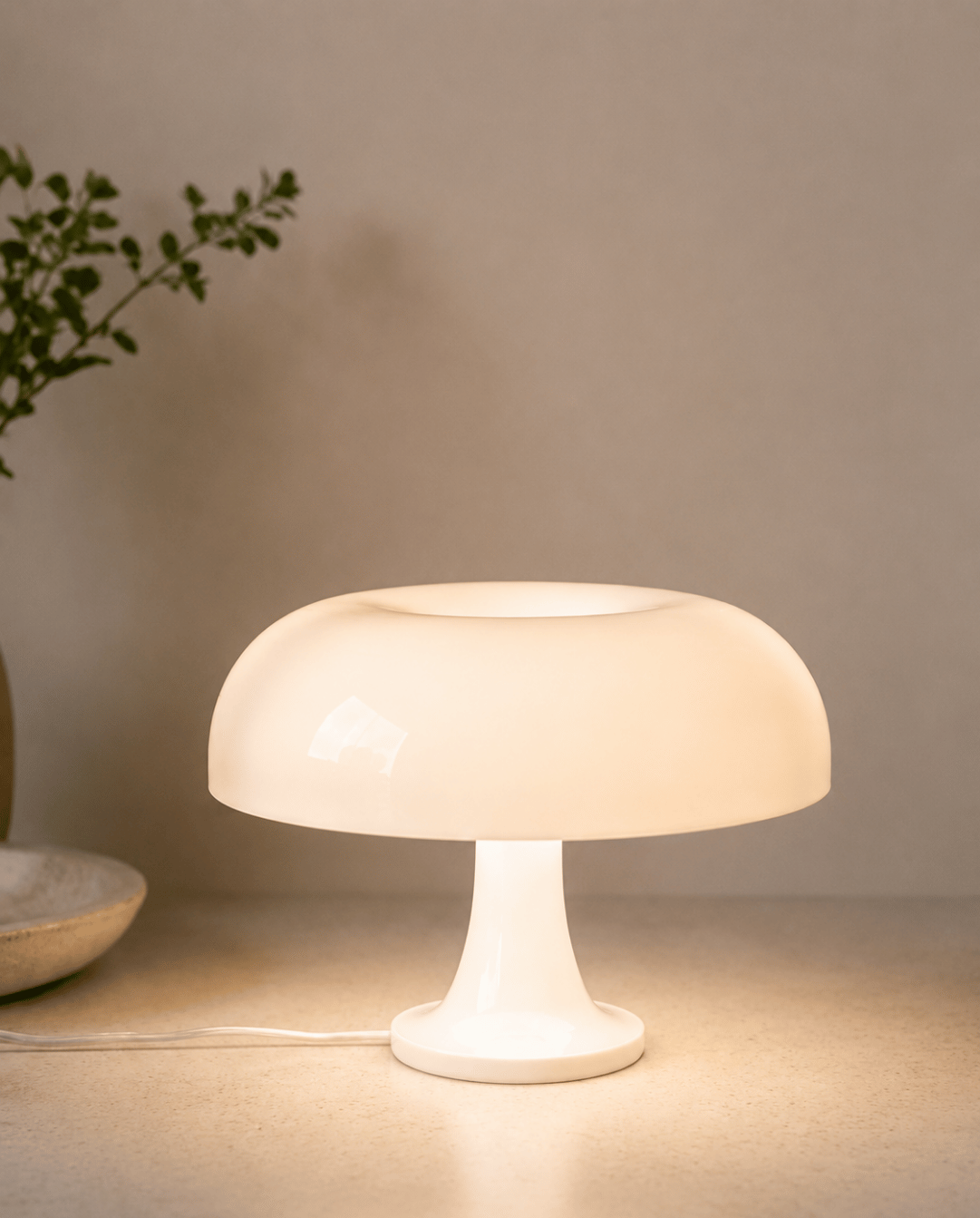 Mushroom Table Lamp - Retro Design, 32 cm