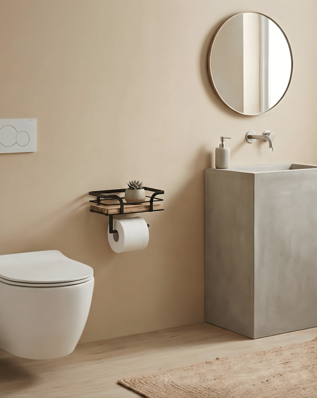 Wall Toilet Paper Holder – Toilet Paper Holder with Storage
