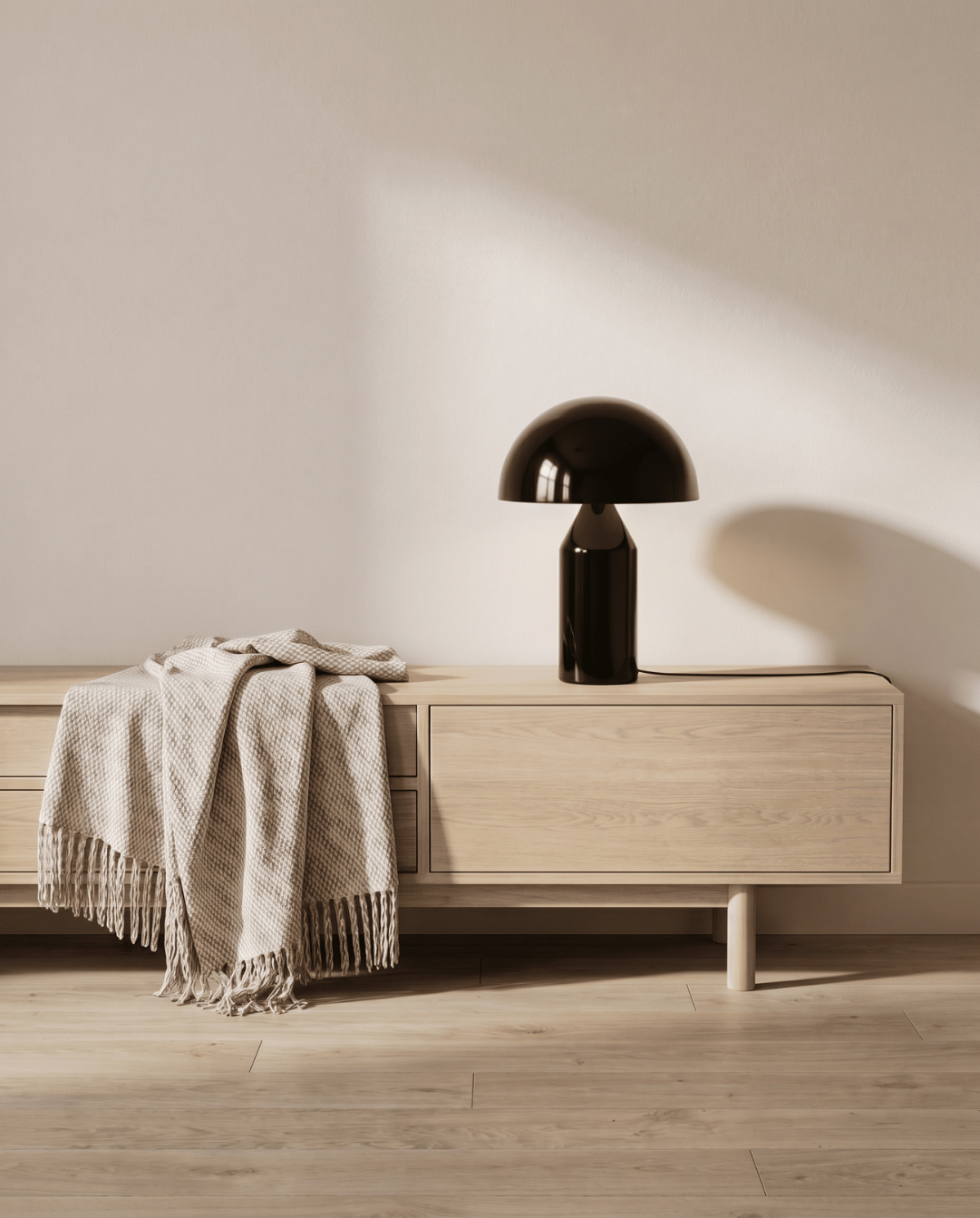 Lune Mushroom-Shaped Aluminum Table Lamp | Mushroom Lamp Black