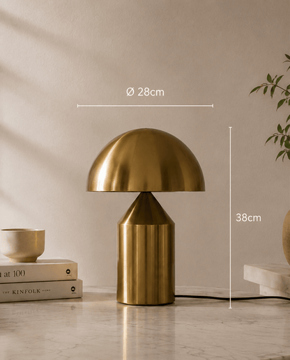 Lune Mushroom-Shaped Aluminum Table Lamp | Mushroom Lamp Gold
