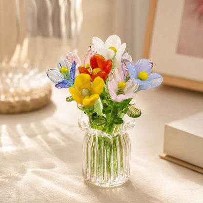 Floria Miniature Glass Flower Set