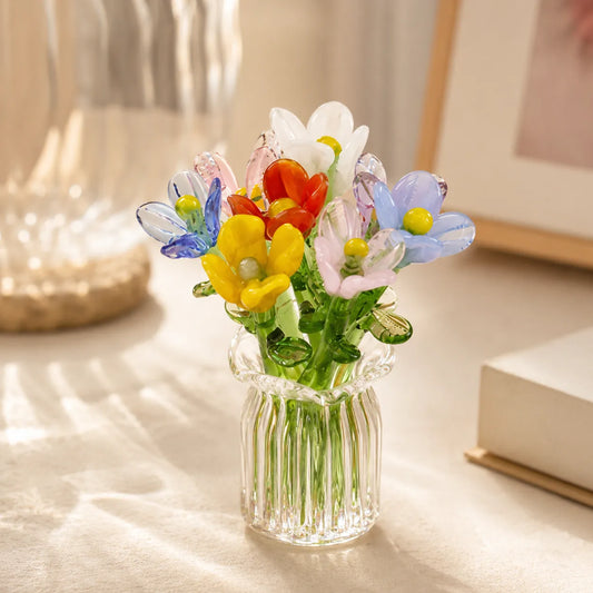 Floria Miniature Glass Flower Set