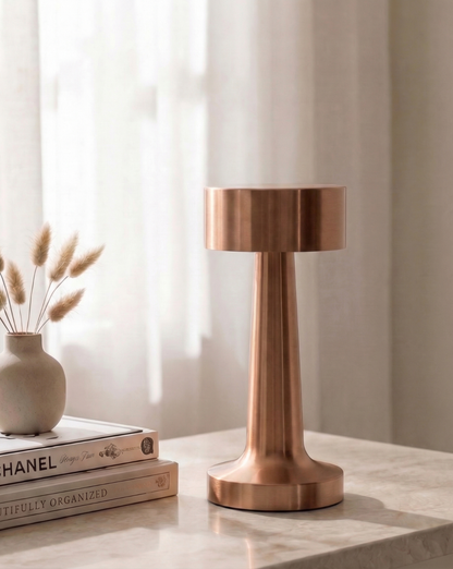 Modern Cordless Table Lamp – Rechargeable LED – Metal Finish