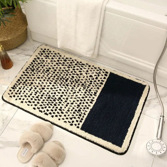 NordicFlow – Luxury Handmade Bath Mat with Abstract Design for Stylish Bathrooms