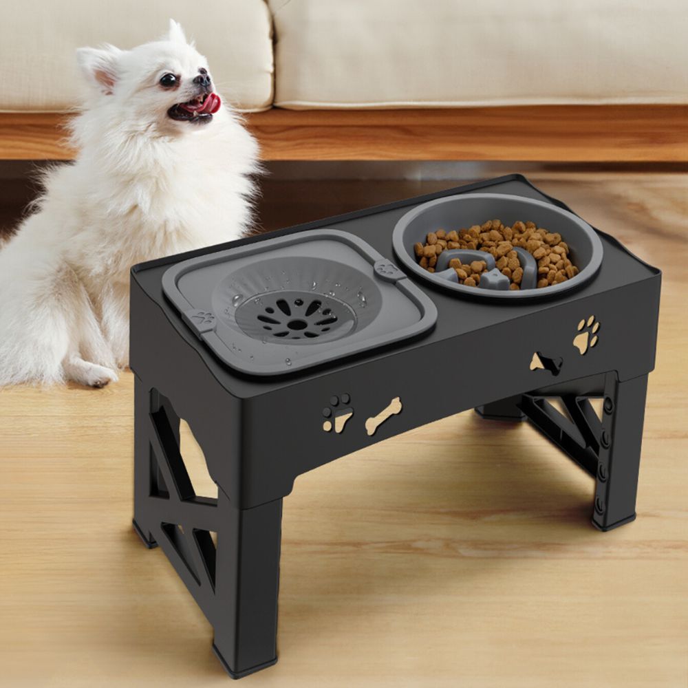 Adjustable Raised Dog Slow Feeder Bowl with Non-Slip Base | Promotes Healthy Eating for Dogs 2