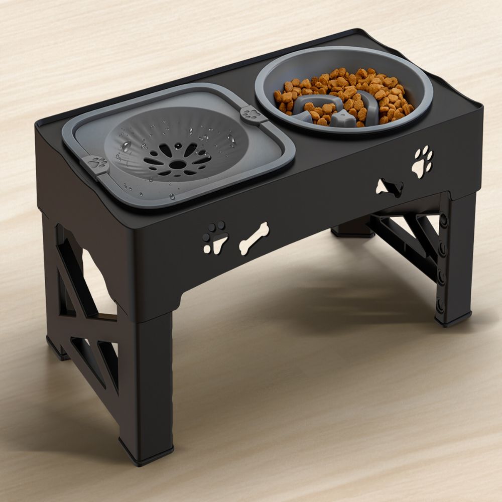 Adjustable Raised Dog Slow Feeder Bowl with Non-Slip Base | Promotes Healthy Eating for Dogs 3