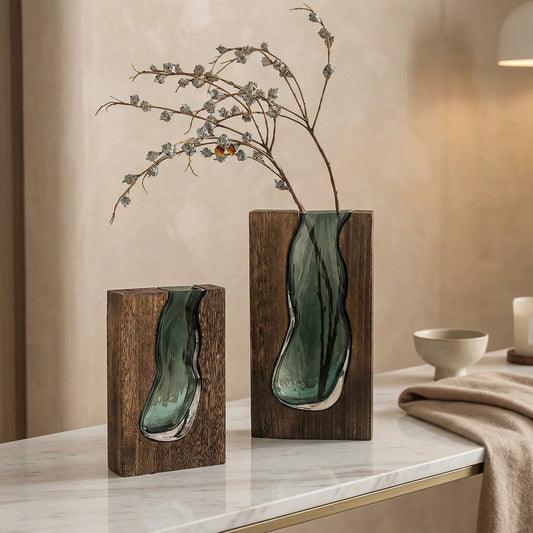 Astrid | Live Edge Glass Vase 0