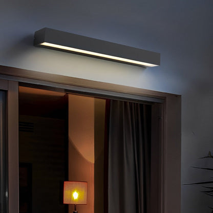 Outdoor Wall Lamp, IP65, 30 cm, Black Aluminum, LED Warm & Cool White