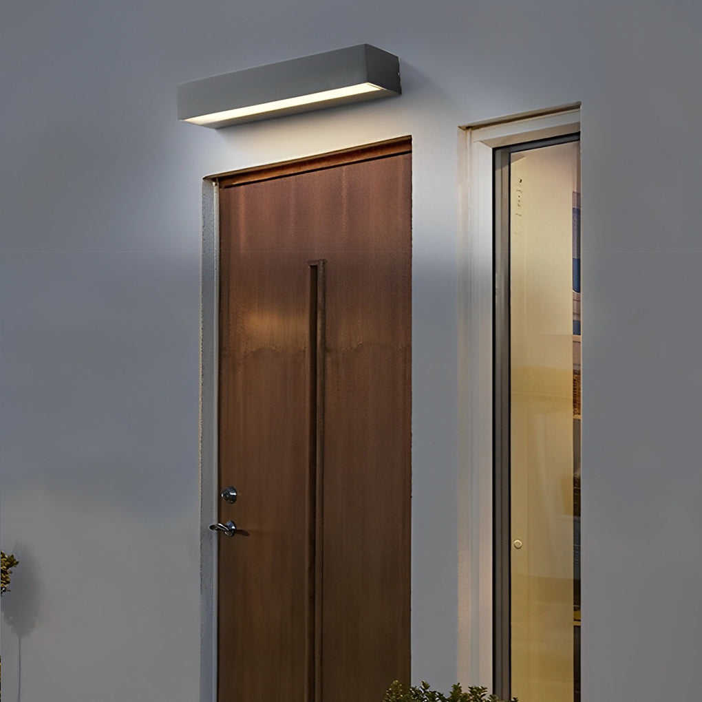Outdoor Wall Lamp, IP65, 30 cm, Black Aluminum, LED Warm & Cool White