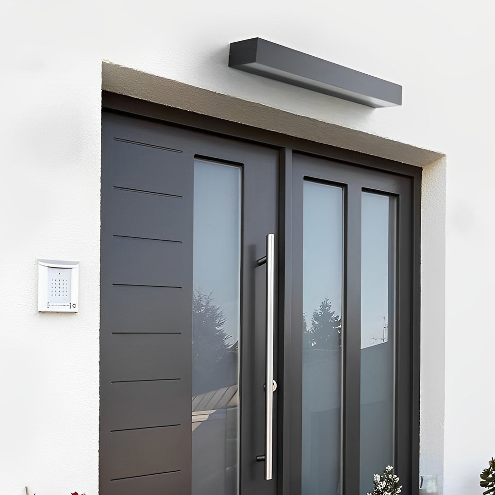 Outdoor Wall Lamp, IP65, 30 cm, Black Aluminum, LED Warm & Cool White