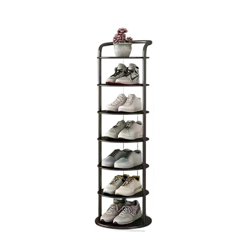 Round Iron Shoe Storage Rack, Multi-Tier