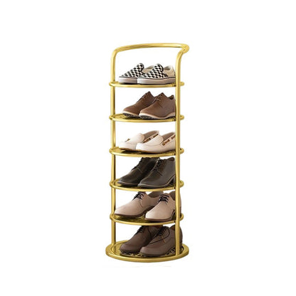 Round Iron Shoe Storage Rack, Multi-Tier