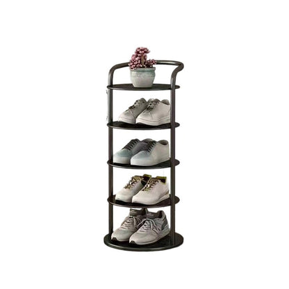 Round Iron Shoe Storage Rack, Multi-Tier