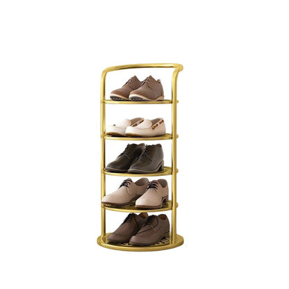 Round Iron Shoe Storage Rack, Multi-Tier